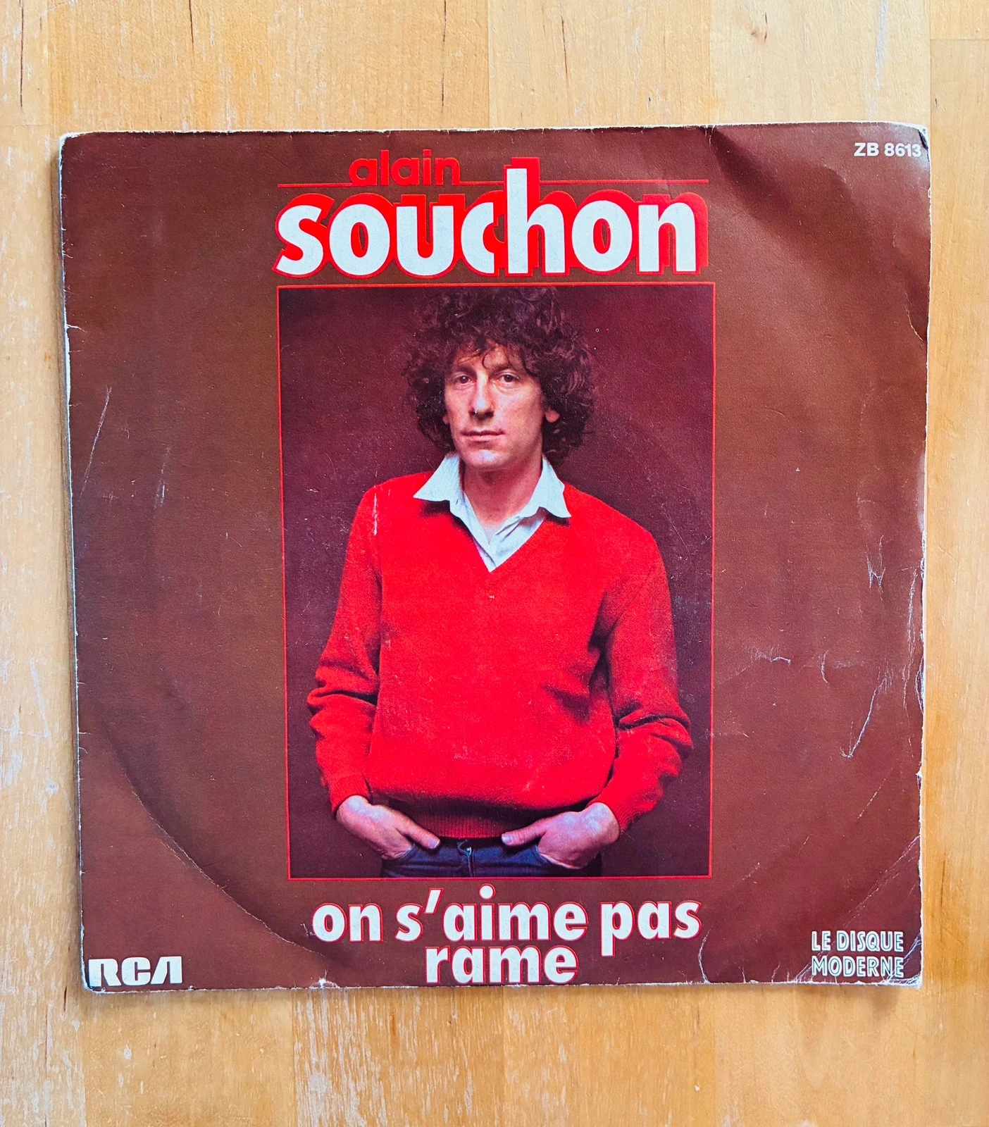 Disque vinyle 45T Alain Souchon On s’aime pas.